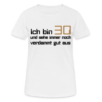 30 - Women's Breathable T-Shirt - white - Front - AI Model Female 172 dark (172cm)