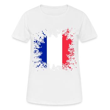 drapeau tricolore - Women's Breathable T-Shirt - white - Front - AI Model Female 172 dark (172cm)