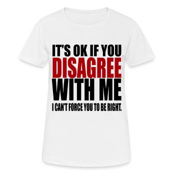 Sarcasme des phrases drôles - T-shirt respirant Femme - blanc - Devant - AI Model Female 172 dark (172cm)