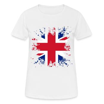 Grande-Bretagne Union Jack - T-shirt respirant Femme - blanc - Devant - AI Model Female 172 dark (172cm)
