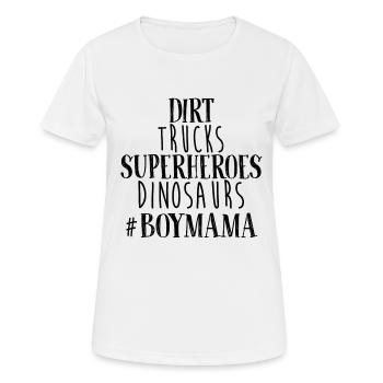 Maman fils garçon maman maman cadeau - T-shirt respirant Femme - blanc - Devant - AI Model Female 172 dark (172cm)
