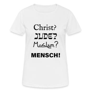 Religion Christ Jude Moslem Mensch - Frauen T-Shirt atmungsaktiv - Weiß - Vorne - AI Model Female 172 dark (172cm)