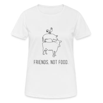 Vegan Veganer Veganerin - Frauen T-Shirt atmungsaktiv - Weiß - Vorne - AI Model Female 172 dark (172cm)