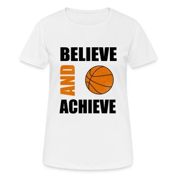 basket-ball - T-shirt respirant Femme - blanc - Devant - AI Model Female 172 dark (172cm)