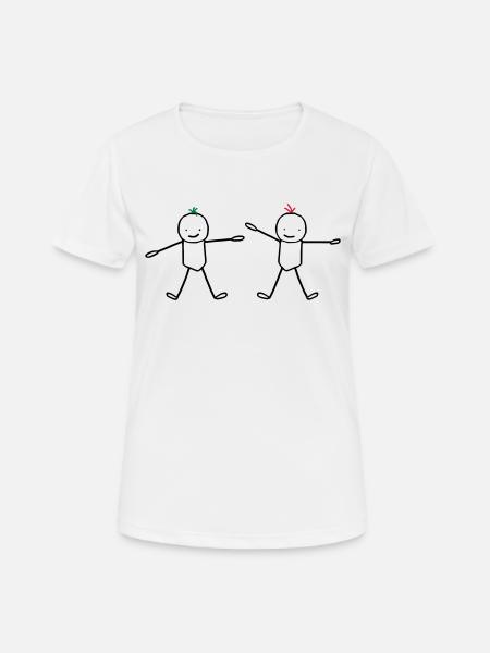 Two children brothers (customizable hair) - Women's Breathable T-Shirt - white