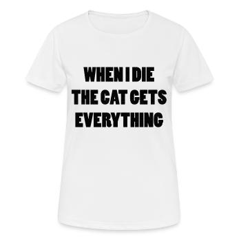 Katze Katzendame Katzen lustige Sprueche Kätzchen - Frauen T-Shirt atmungsaktiv - Weiß - Vorne - AI Model Female 172 dark (172cm)