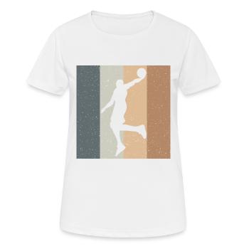 Basketball basketball team - Women's Breathable T-Shirt - white - Front - AI Model Female 172 dark (172cm)