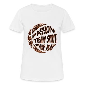 Basketball basketball team - Women's Breathable T-Shirt - white - Front - AI Model Female 172 dark (172cm)
