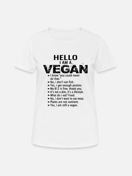 Vegan vegan - Women's Breathable T-Shirt - white