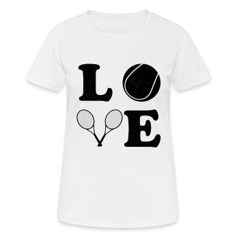 Tennis Tennisspieler Tennisplatz Love - Frauen T-Shirt atmungsaktiv - Weiß - Vorne - AI Model Female 172 dark (172cm)