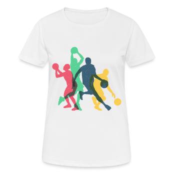 Basketball basketball basketball team - Women's Breathable T-Shirt - white - Front - AI Model Female 172 dark (172cm)