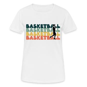 Basketball basketball basketball team - Women's Breathable T-Shirt - white - Front - AI Model Female 172 dark (172cm)