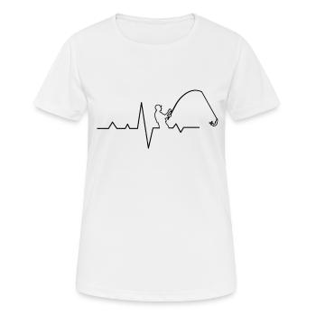 Angeln Angler Fischerei Fischer - Frauen T-Shirt atmungsaktiv - Weiß - Vorne - AI Model Female 172 dark (172cm)