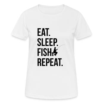 Angeln Angler Fischerei Fischer - Frauen T-Shirt atmungsaktiv - Weiß - Vorne - AI Model Female 172 dark (172cm)