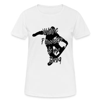 Snowboard Snowboard Snowboard - T-shirt respirant Femme - blanc - Devant - AI Model Female 172 dark (172cm)