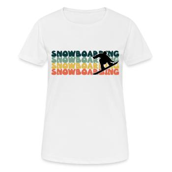 Snowboard Snowboard Snowboard - T-shirt respirant Femme - blanc - Devant - AI Model Female 172 dark (172cm)