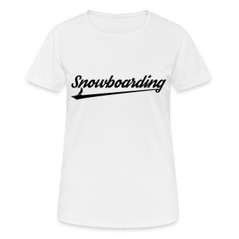 Snowboard Snowboard Snowboard - T-shirt respirant Femme - blanc - Devant - AI Model Female 172 dark (172cm)