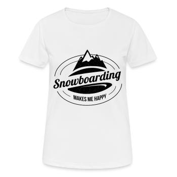 Snowboard Snowboard Snowboard - T-shirt respirant Femme - blanc - Devant - AI Model Female 172 dark (172cm)