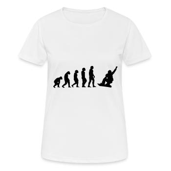 Snowboard Snowboard Snowboard - T-shirt respirant Femme - blanc - Devant - AI Model Female 172 dark (172cm)