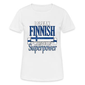 Finnland - Frauen T-Shirt atmungsaktiv - Weiß - Vorne - AI Model Female 172 dark (172cm)