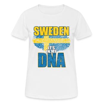 Schweden - Frauen T-Shirt atmungsaktiv - Weiß - Vorne - AI Model Female 172 dark (172cm)