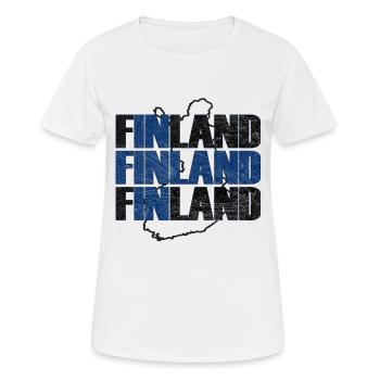Finnland - Frauen T-Shirt atmungsaktiv - Weiß - Vorne - AI Model Female 172 dark (172cm)