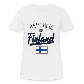 Finnland - Frauen T-Shirt atmungsaktiv - Weiß - Vorne - AI Model Female 172 dark (172cm)