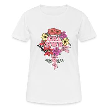 Féminisme féministe féministe - T-shirt respirant Femme - blanc - Devant - AI Model Female 172 dark (172cm)