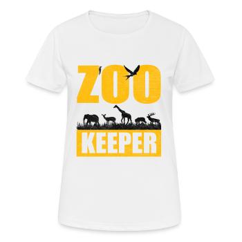 Zoo Zoologie Tierpark Tier Tiere Safari Afrika - Frauen T-Shirt atmungsaktiv - Weiß - Vorne - AI Model Female 172 dark (172cm)