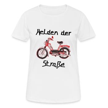 Helden der Straße - Hercules Prima 5S - Frauen T-Shirt atmungsaktiv - Weiß - Vorne - AI Model Female 172 dark (172cm)