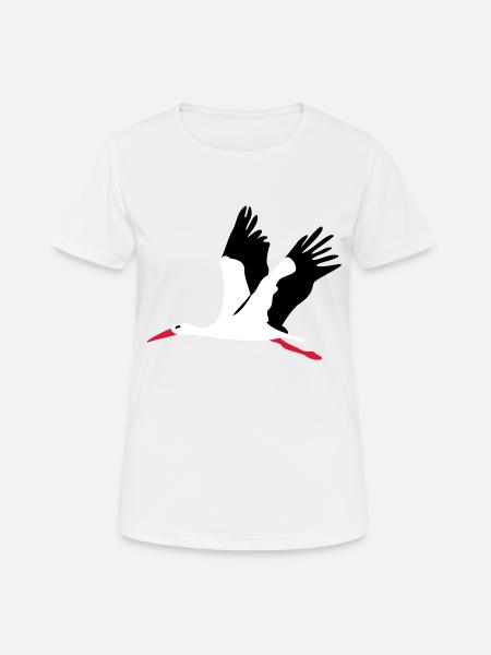 Stork - Women's Breathable T-Shirt - white