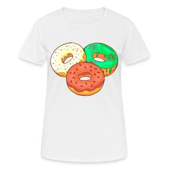 Donuts Confiserie Cookie Törtchen Kuchen Torten - Frauen T-Shirt atmungsaktiv - Weiß - Vorne - AI Model Female 172 dark (172cm)