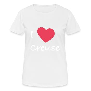 I Love Creuse - T-shirt respirant Femme - blanc - Devant - AI Model Female 172 dark (172cm)