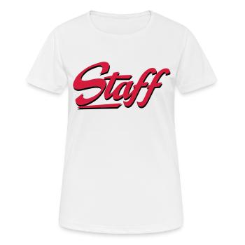 staff - T-shirt respirant Femme - blanc - Devant - AI Model Female 172 dark (172cm)