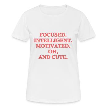 Oh et mignon! - T-shirt respirant Femme - blanc - Devant - AI Model Female 172 dark (172cm)