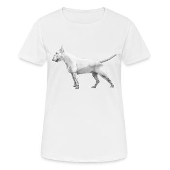 Bullterrier - Frauen T-Shirt atmungsaktiv - Weiß - Vorne - AI Model Female 172 dark (172cm)