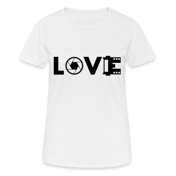 Photographer taking photos photo shoot photography - Women's Breathable T-Shirt - white - Front - AI Model Female 172 dark (172cm)