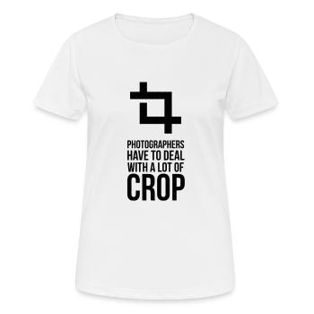Photographer taking photos photo shoot photography - Women's Breathable T-Shirt - white - Front - AI Model Female 172 dark (172cm)