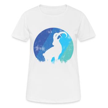 Capricorne Capricorne griffé - T-shirt respirant Femme - blanc - Devant - AI Model Female 172 dark (172cm)