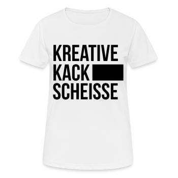 CREATIVE KACK MERDE - T-shirt respirant Femme - blanc - Devant - AI Model Female 172 dark (172cm)