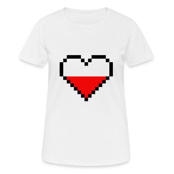 Pixel Herz Retro Videogames Life and Stamina - Frauen T-Shirt atmungsaktiv - Weiß - Vorne - AI Model Female 172 dark (172cm)