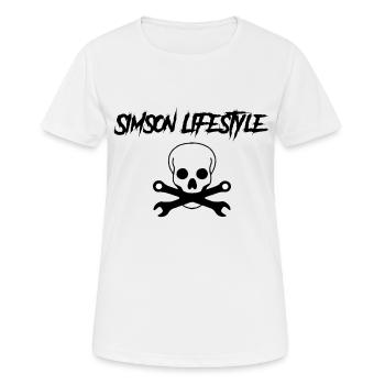 Simson lifestyle - Women's Breathable T-Shirt - white - Front - AI Model Female 172 dark (172cm)