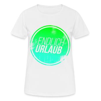 Urlaub - Frauen T-Shirt atmungsaktiv - Weiß - Vorne - AI Model Female 172 dark (172cm)