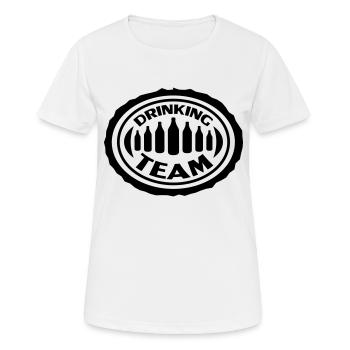 Drinking Team - Women's Breathable T-Shirt - white - Front - AI Model Female 172 dark (172cm)