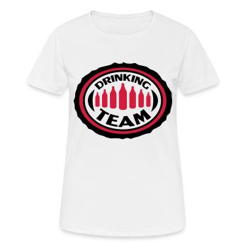 Drinking Team - Women's Breathable T-Shirt - white - Front - AI Model Female 172 dark (172cm)