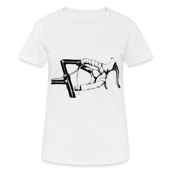 Riding Bike Biker World Championship Handlebar Gift Handlebar - Women's Breathable T-Shirt - white - Front - AI Model Female 172 dark (172cm)
