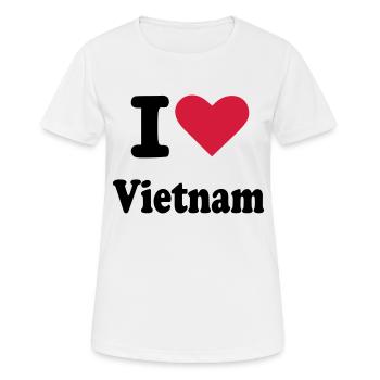 Vietnam - Frauen T-Shirt atmungsaktiv - Weiß - Vorne - AI Model Female 172 dark (172cm)