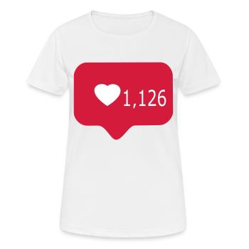 Instagram Like - Frauen T-Shirt atmungsaktiv - Weiß - Vorne - AI Model Female 172 dark (172cm)