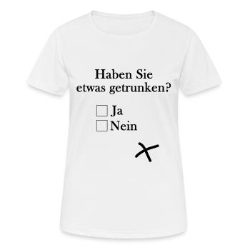 Did you drink something? - Women's Breathable T-Shirt - white - Front - AI Model Female 172 dark (172cm)