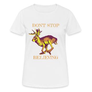 Wolpertinger lives - Women's Breathable T-Shirt - white - Front - AI Model Female 172 dark (172cm)